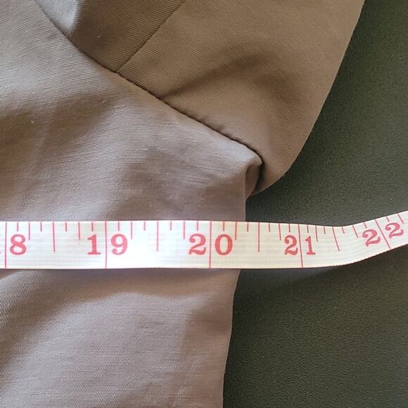 Eileen Fisher Jacket M Lgt Brown Snap Front Fully Lined Cotton Blend Minimalist - Picture 10 of 12